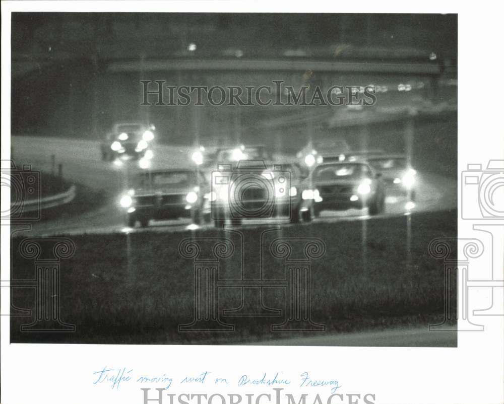 1980 Press Photo Traffic moving west on Brookshire Freeway - lrb22424- Historic Images