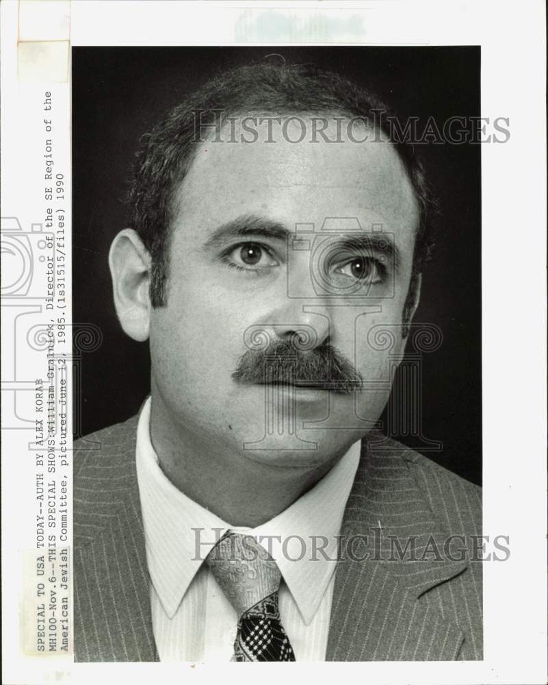 1983 Press Photo William Gralnick, Director of American Jewish Committee- Historic Images