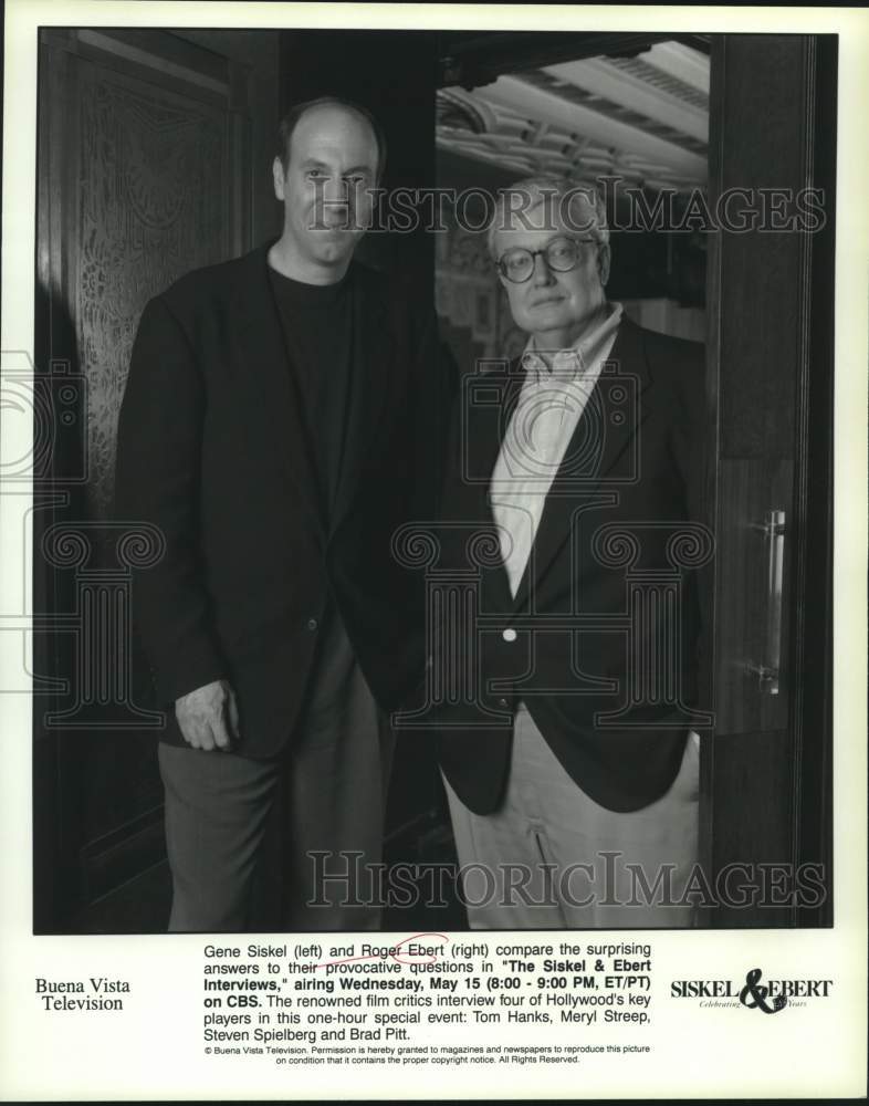 1996 Press Photo Gene Siskel &amp; Roger Ebert in &quot;The Siskel &amp; Ebert Interviews&quot;- Historic Images