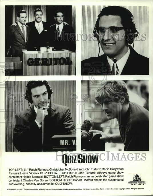 Press Photo Robert Redford directs his star in "Quiz Show" - lrp11643- Historic Images