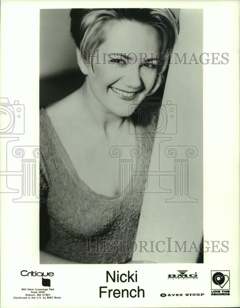 Press Photo Nicki French, singer - lrp14977- Historic Images