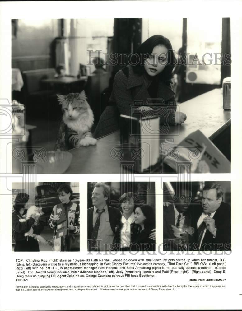 1997 Press Photo Christina Ricci and co stars in scenes from &quot;That Darn Cat&quot;- Historic Images