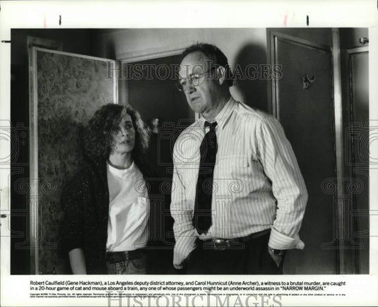 1990 Press Photo Actor Gene Hackman and Anne Archer star in "Narrow Margin"- Historic Images