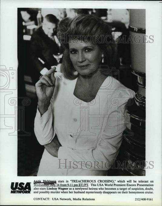 Press Photo Angie Dickinson Starring In "Treacherous Crossing" - lrp24421- Historic Images