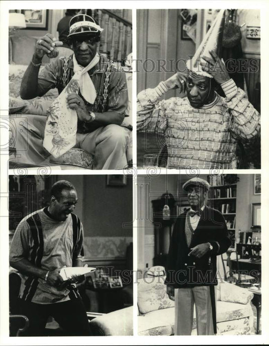1992 Press Photo The Many Faces of Bill Cosby on NBC's "The Cosby Show"- Historic Images