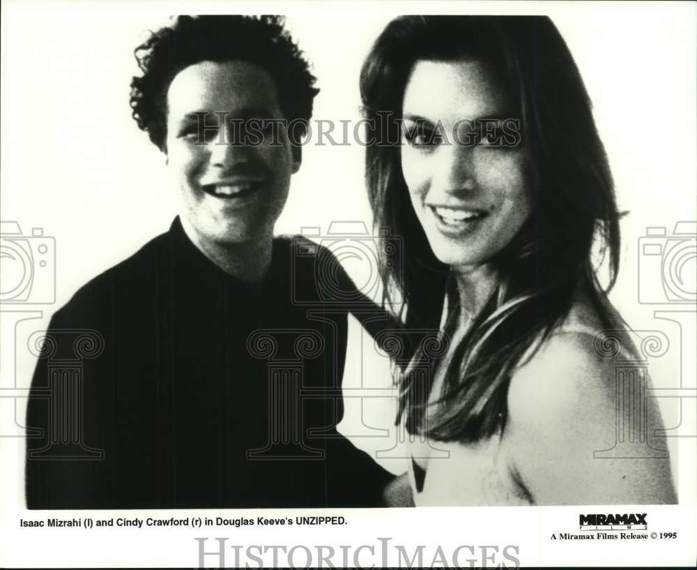 1995 Press Photo Isaac Mizrahi and Cindy Crawford star in the movie &quot;Unzipped&quot;- Historic Images