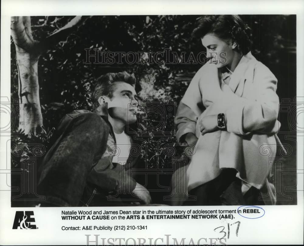 1993 Press Photo Natalie Wood &amp; James Dean Starring In &quot;Rebel Without A Cause&quot;- Historic Images