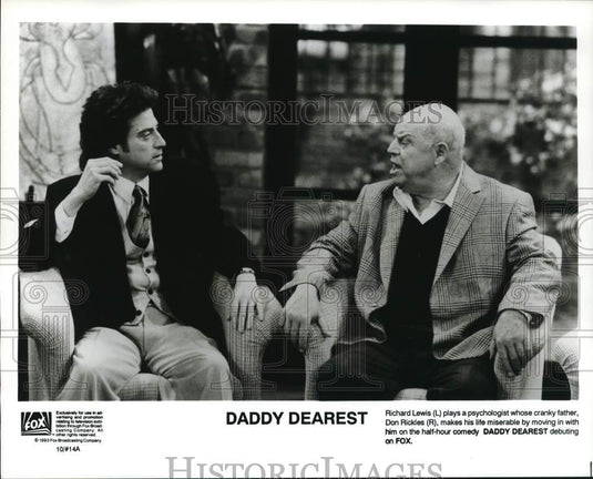 1993 Press Photo Richard Lewis and Don Rickles star on "Daddy Dearest," on Fox.- Historic Images