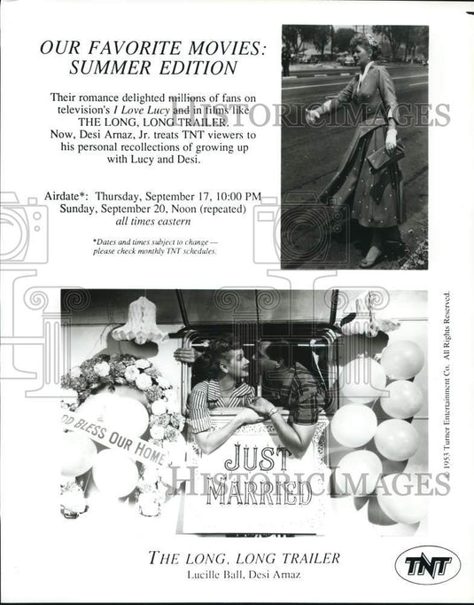 1953 Press Photo Lucille Ball, Desi Arnaz in "The Long, Long Trailer"- Historic Images