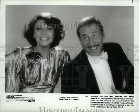 1983 Press Photo Mel Brooks and Anne Bancroft star in 