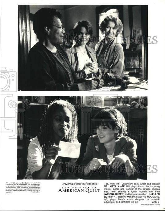 1995 Press Photo Winona Ryder and co stars in "How To Make An American Quilt"- Historic Images