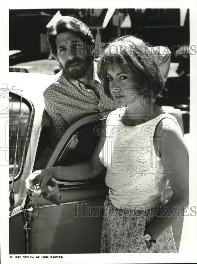 1991 Press Photo Peter Coyote &amp; Stockard Channing in &quot;Echoes In The Darkness&quot;- Historic Images