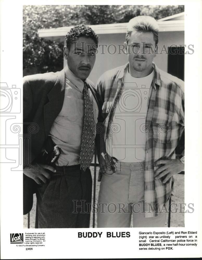 1993 Press Photo Giancarlo Esposito and Rob Eldard star in &quot;Buddy Blues&quot;- Historic Images