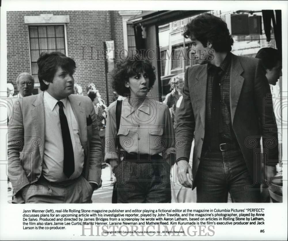 1985 Press Photo John Travolta and others star in the film &quot;Perfect&quot; - lrp46018- Historic Images