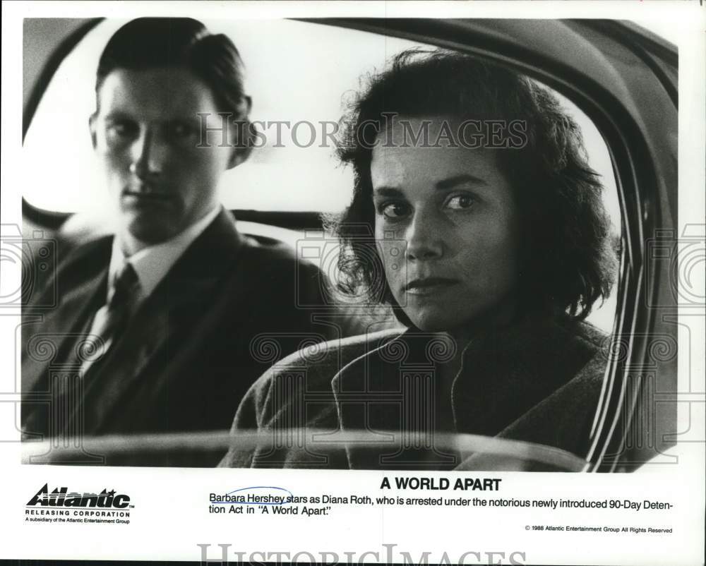 1986 Press Photo Barbara Hershey stars in the film &quot;A World Apart&quot; - lrp46717- Historic Images