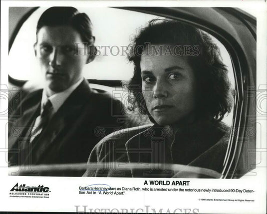1986 Press Photo Barbara Hershey stars in the film "A World Apart" - lrp46717- Historic Images