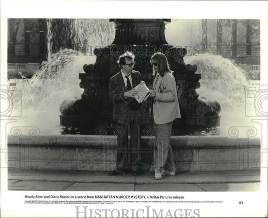 1993 Press Photo Woody Allen, Diane Keaton in "Manhattan Murder Mystery"- Historic Images