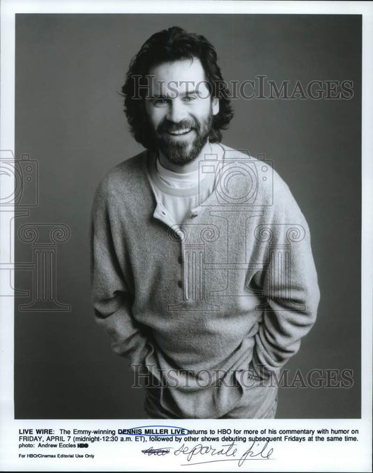 1995 Press Photo Comedian Dennis Miller on "Dennis Miller Live" - lrp49237- Historic Images