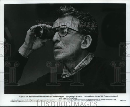 1981 Press Photo Herbert Ross directs the film "Pennies From Heaven" - lrp50306- Historic Images