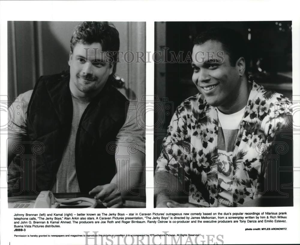 Press Photo Johnny Brennan and Kamal star in the comedy &quot;The Jerky Boys&quot;- Historic Images