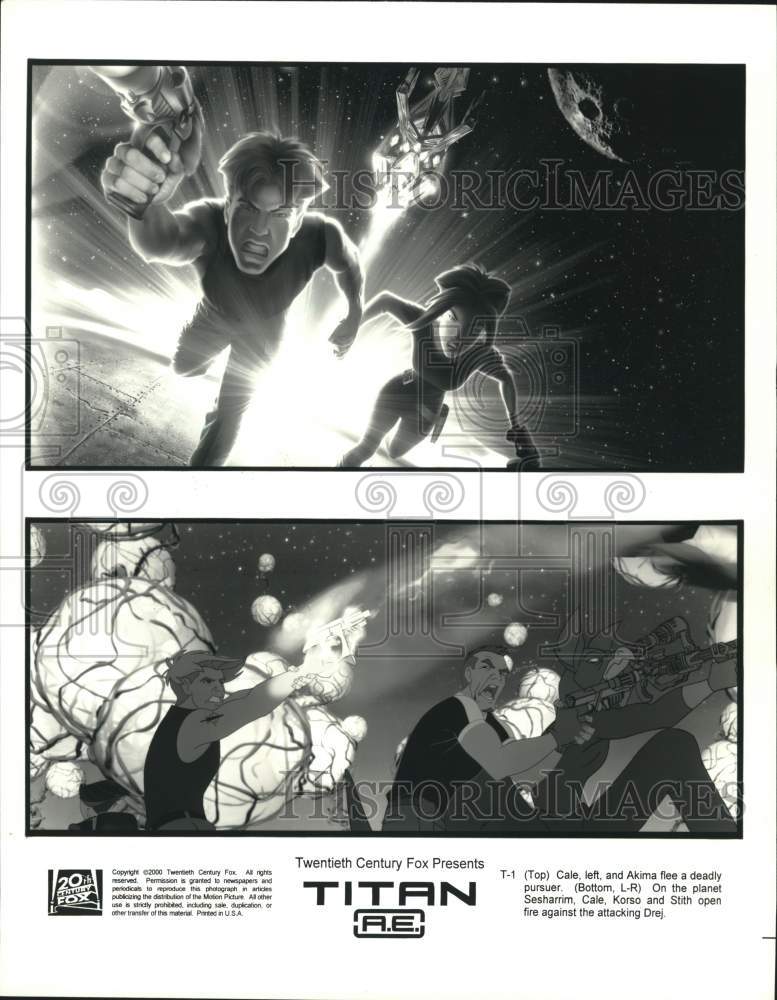 2000 Press Photo Animated film &quot;Titan A.E.&quot; - lrp55067- Historic Images