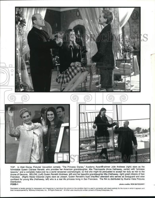 Press Photo Actors in scenes from "The Princess Diaries" - lrp56376- Historic Images