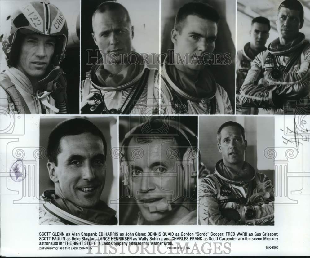 1983 Press Photo Actors who portray astronauts in &quot;The Right Stuff&quot; - lrp57042- Historic Images