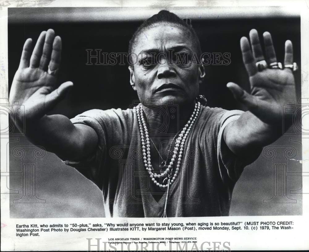 1979 Press Photo Eartha Kitt, singer and entertainer - lrp57408- Historic Images