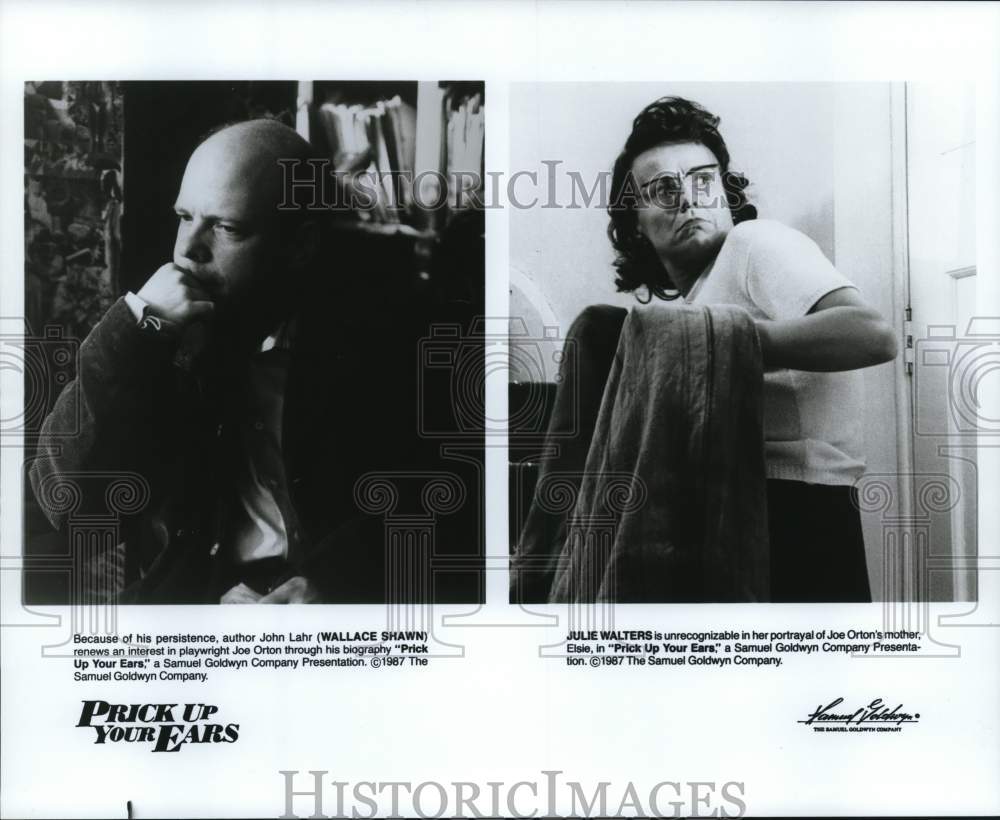 1987 Press Photo Wallace Shawn and Julie Walters star in &quot;Prick Up Your Ears&quot;- Historic Images