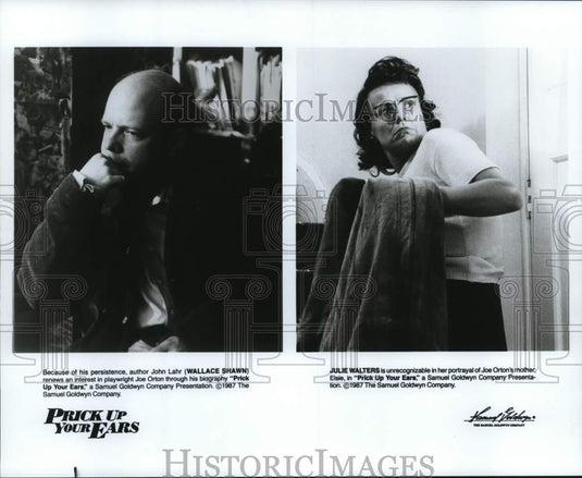 1987 Press Photo Wallace Shawn and Julie Walters star in "Prick Up Your Ears"- Historic Images