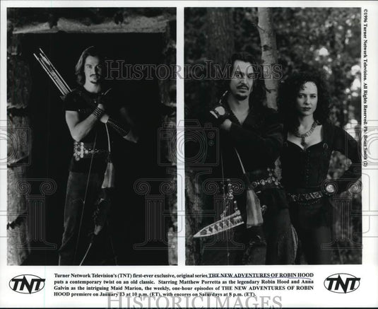1997 Press Photo Matthew Porretta, Anna Gavin "The New Adventures of Robin Hood"- Historic Images