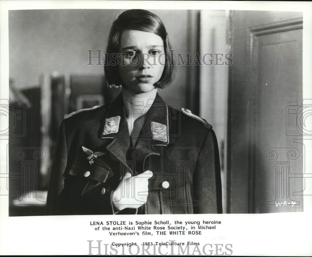 1983 Press Photo Lena Stolze in a scene from &quot;The White Rose.&quot; - lrp62377- Historic Images