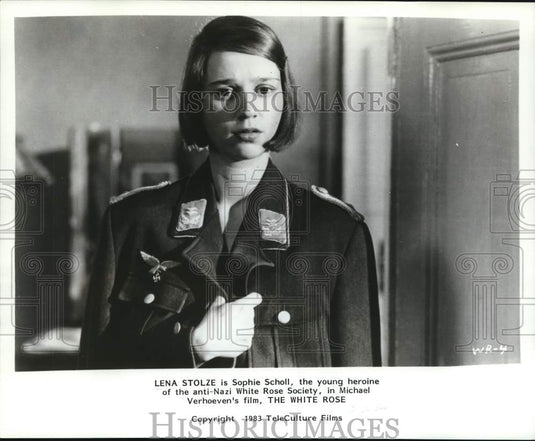 1983 Press Photo Lena Stolze in a scene from "The White Rose." - lrp62377- Historic Images