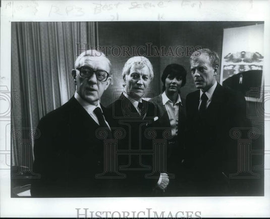 1986 Press Photo The cast in a scene from "Smiley's People," on PBS. - lrp62505- Historic Images
