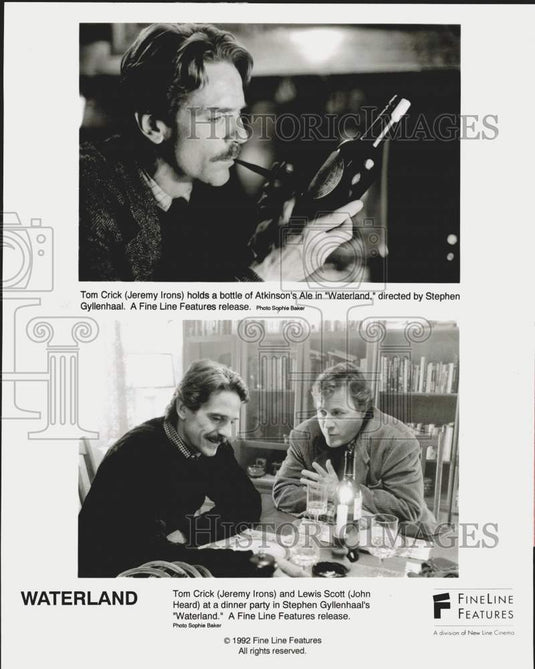 1992 Press Photo Jeremy Irons and John Heard in scenes from "Waterland."- Historic Images