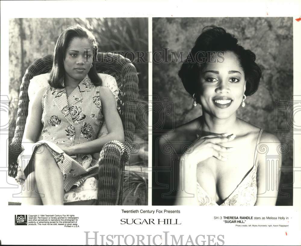 1994 Press Photo Actress Theresa Randle in &quot;Sugar Hill&quot; Movie - lrp67123- Historic Images