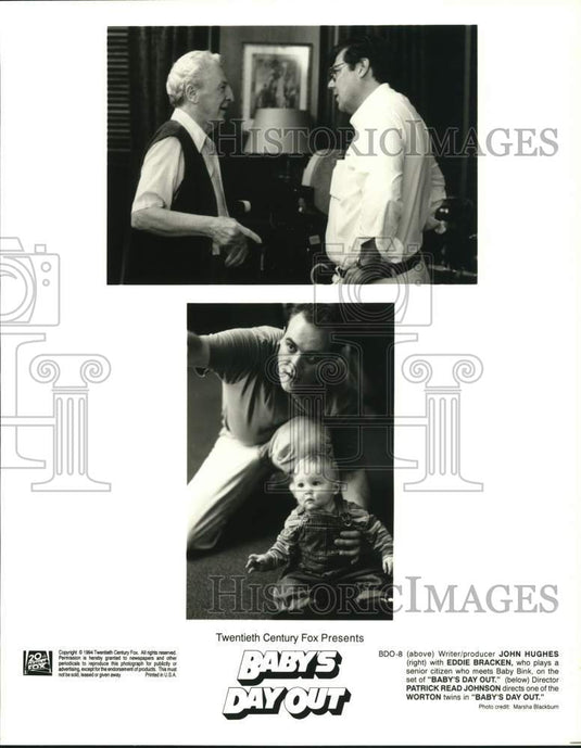 1994 Press Photo Scenes from "Baby's Day Out" Movie Set - lrp75349- Historic Images