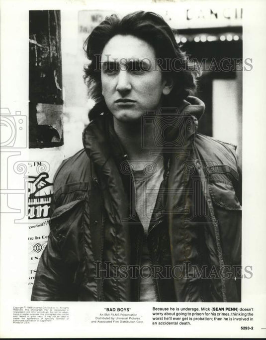1983 Press Photo Actor Sean Penn in "Bad Boys" Movie - lrp75875- Historic Images