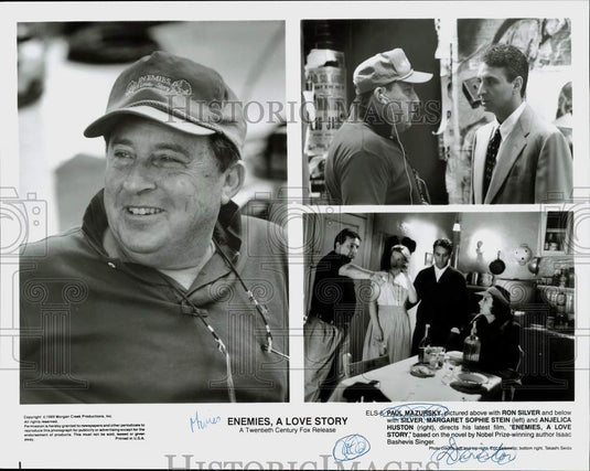 1989 Press Photo Paul Mazursky & Stars on "Enemies, A Love Story" Movie Set- Historic Images