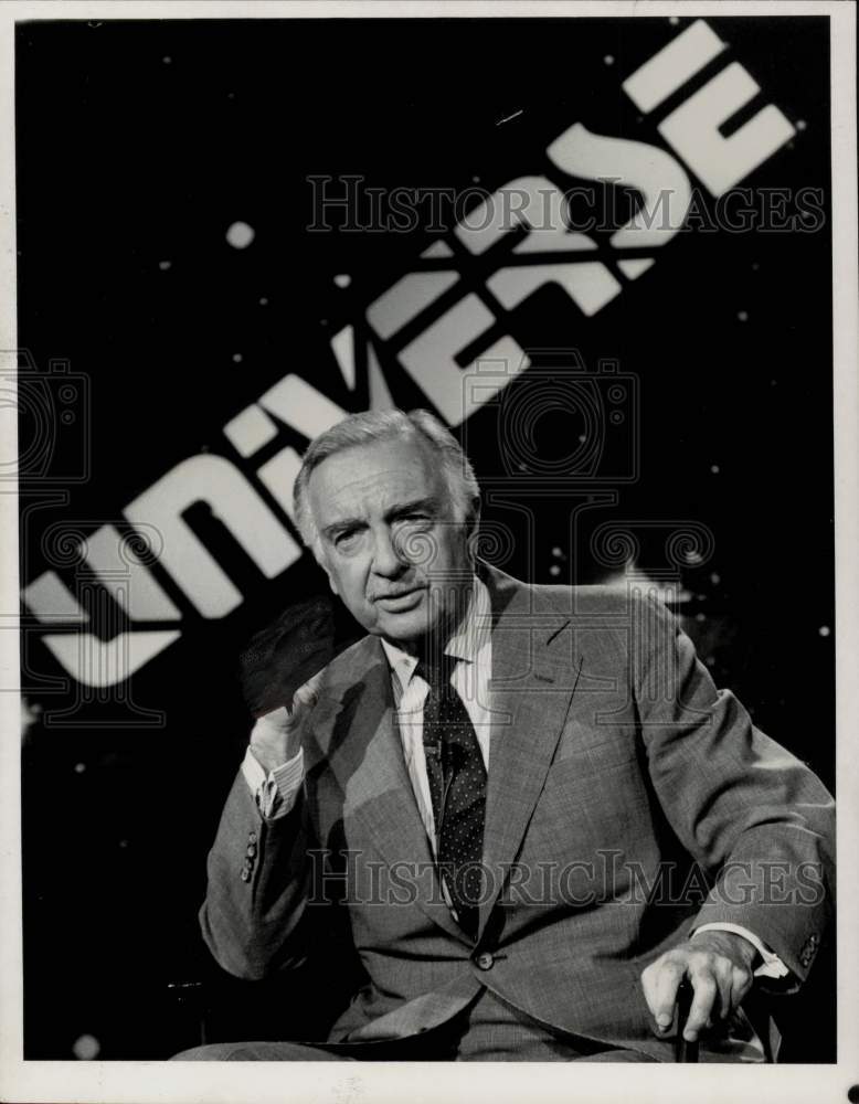 1980 Press Photo Walter Cronkite, Host of &quot;Universe&quot; - lrp79333- Historic Images