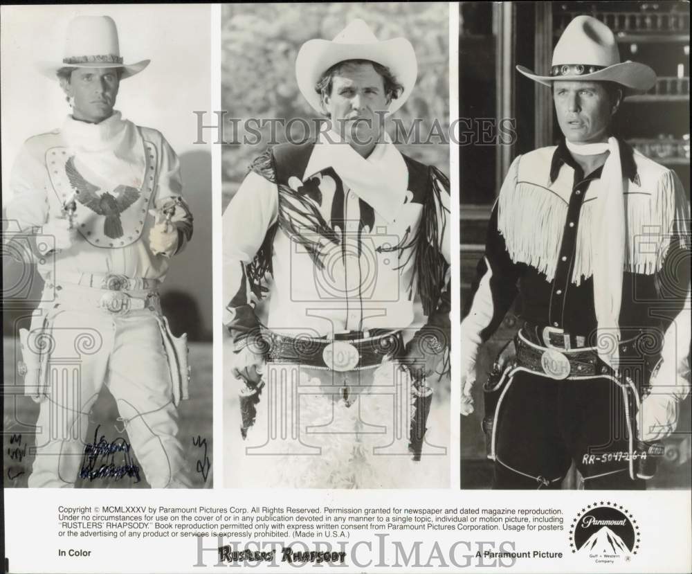 1985 Press Photo Actor Tom Berenger in &quot;Rustlers&#39; Rhapsody&quot; Movie - lrp80077- Historic Images