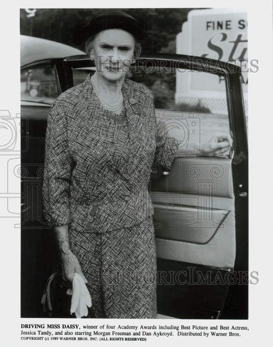 1989 Press Photo Actress Jessica Tandy in "Driving Miss Daisy" Movie - lrp80882- Historic Images