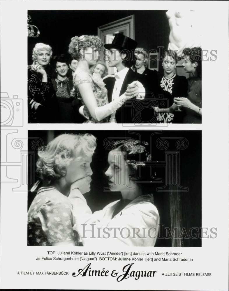 Press Photo Maria Schrader &amp; Juliane Kohler in &quot;Aimee &amp; Jaguar&quot; Movie- Historic Images