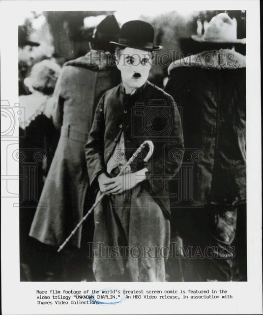 Press Photo Comic Charlie Chaplin in "Unknown Chaplin" Movie - lrp81018- Historic Images