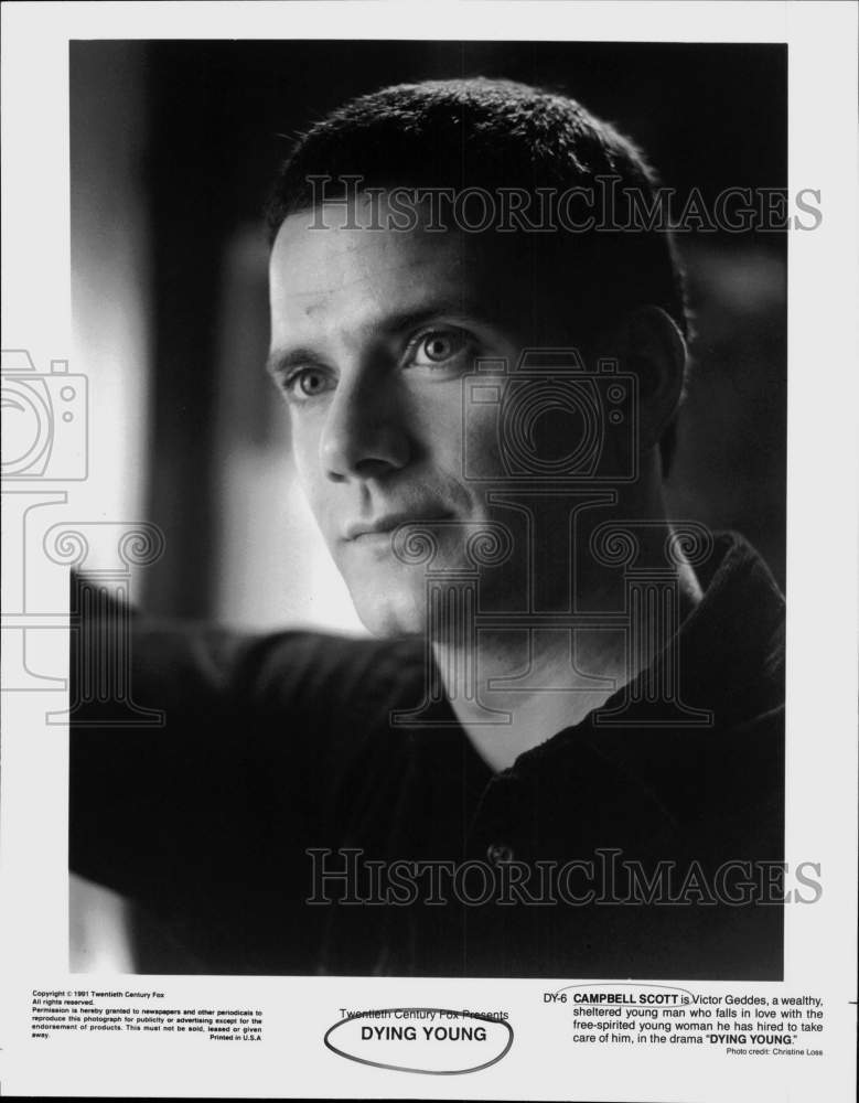 1991 Press Photo Actor Campbell Scott in &quot;Dying Young&quot; Movie - lrp81121- Historic Images