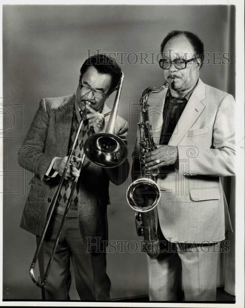 1986 Press Photo Musicians Jimmy &amp; Ernie Wilkins - lrp81338- Historic Images