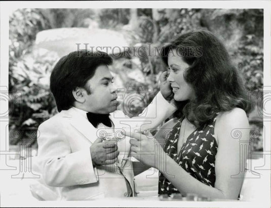 Press Photo Herve Villechaize and wife Camille star in "Fantasy Island"- Historic Images