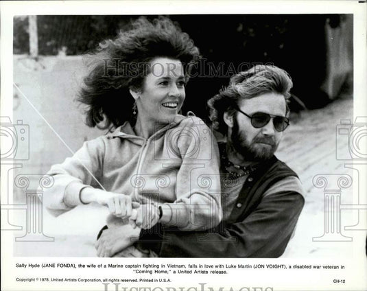 1978 Press Photo Actors Jane Fonda & Jon Voight in "Coming Home" Movie- Historic Images