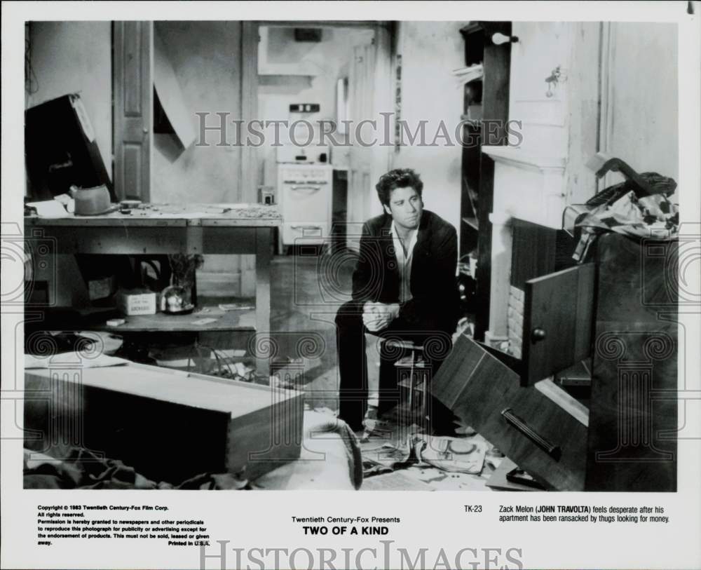 1983 Press Photo Actor John Travolta in &quot;Two of a Kind&quot; Movie - lrp87817- Historic Images