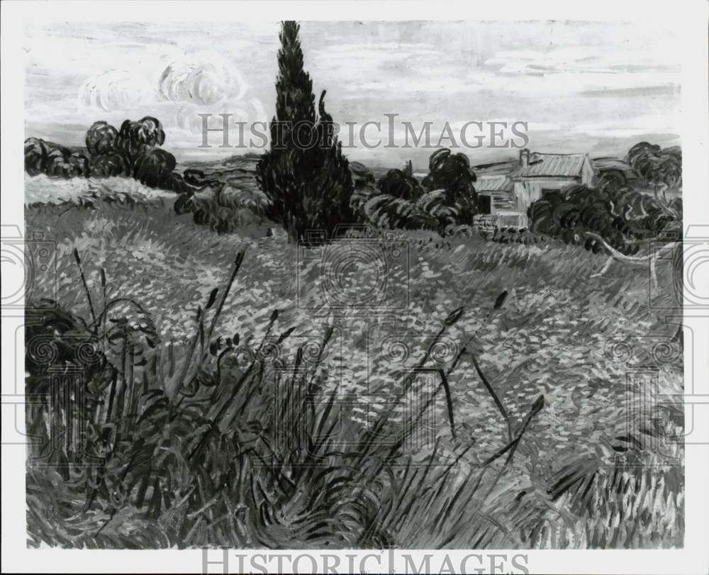 Press Photo &quot;Wheat Field&quot; Painting by Vincent van Gogh - lrp88826- Historic Images